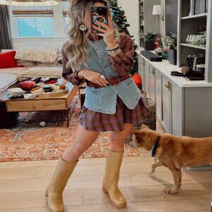 Plaid Dress Romper with Hidden Shorts As seen on @justclassicallycassidy